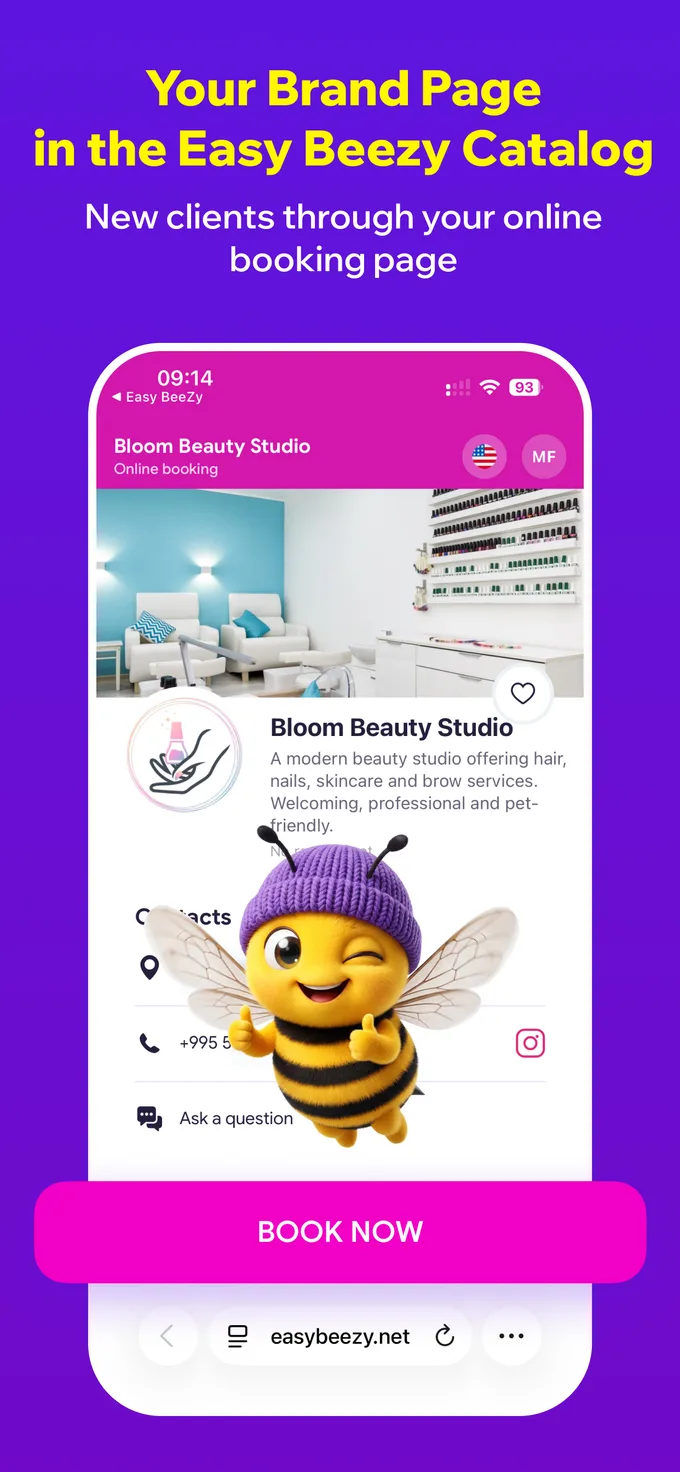 Branded booking page